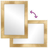 Bathroom Mirror Wall-mounted with Mirror Gold 50 x 2.5 x 70 cm 4017859