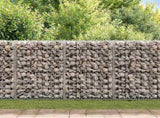 147812 Gabion Wall with Covers Galvanised Steel 60x50x100 cm