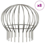 Gutter Leaf Guard 8 pcs Silver 160 mm Stainless Steel 42019391