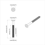 Furniture Screws 1600 pcs Silver Steel 864396