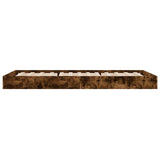 Floor Bed Frame Smoked Oak 80 x 200 cm Engineered Wood 8009077