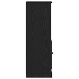 Highboard with Drawer 3 pcs Black Oak Engineered Wood 3402676