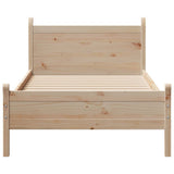 Bed Frame without Mattress 75x190 cm Small Single Solid Wood Pine 855615