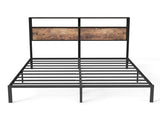 150cm200cm King Metal Bed Frame with RGB Smart LED Lights & Storage Headboard, Heavy Duty 363kg T6135P515917