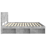 Bed Frame with Storage and Headboard Concrete Grey 180 x 200 cm 3413824