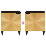 Bedside Cabinet 2 pcs Black and Gold 40 x 33.5 x 46 cm 4017825