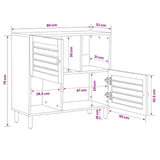 Storage Cabinets Brown 80 x 33.5 x 75 cm Solid Mango Wood 4018871