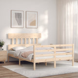 Bed Frame without Mattress 140x190 cm Solid Wood 3195136