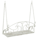 Swing Bench Steel 110 x 52.5 x 47 cm Antique White 42038698