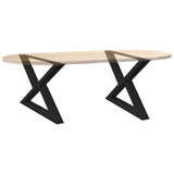 Coffee Table Legs 2 pcs Black 70x cm Steel 4012712