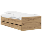 Bed Frame with Storage Artisian Oak 80 x 200 cm Engineered Wood 3429620