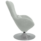 Egg Chair Light Grey 63 x 73 x 90 cm Velvet 42002724