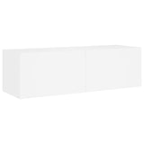 TV Wall Cabinet with LED Lights White 100x35x31 cm 837295