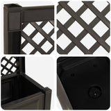 Big Planter with Trellis Anthracite 99.5 x 43 x 133.5 cm PP 42041724