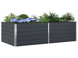 Planter Anthracite 195 x 100 x 75 cm Galvanised Steel 42018220