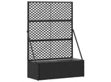 Garden Trellis Planter Black 70 x 30 x 135 cm Metal 366616