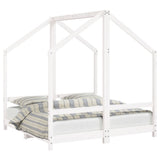 Kids Bed Frame White 2x cm Solid Wood Pine 3200593