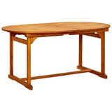 Garden Dining Set Natural Wood Tone Solid Acacia wood Large 3079640