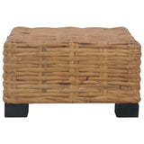 ZNTS Coffee Table 47x47x28 cm Natural Rattan 286282