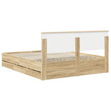 Bed Frame with Drawer Sonoma Oak 160 x 200 cm Engineer Wood 3410688