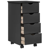 Desk Cabinet Set 2 pcs Grey Solid Pine Wood 3438772