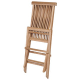 7 Piece Folding Outdoor Dining Set Solid Teak Wood 44661