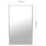 ZNTS Mirror Silver 100x60 cm 322736