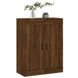 Wall Mounted Cabinet Brown Oak 69.5x34x90 cm Engineered Wood 830403