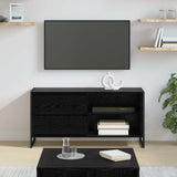 TV Cabinet Black Oak 100 x 36 x 49.5 cm Engineered Wood 886558