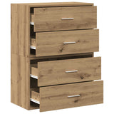 Cabinets with 2 Drawers 2 pcs Artisan Oak 60x31x40 cm Engineered Wood 858838
