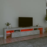 TV Cabinet with LED Lights Concrete Grey 215x36.5x40 cm 3152797