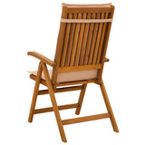Reclining Garden Chairs 8 pcs Natural Solid Acacia Wood 3434478