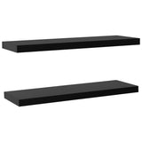 Floating Wall Shelves 2 pcs Black 120x20x3.8 cm 288204