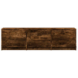 TV Cabinet with LED Smoked Oak 140 x 34 x 40 cm Engineered Wood 3418703
