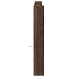 Headboard Cabinet with LED Brown Oak 220x16.5x103.5 cm 839279