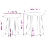 ZNTS Side Table 2 Pack Old Wood Engineered Wood and Metal 869706