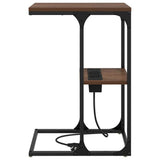 Bedside Cabinet Brown Oak 41.5 x 26 x 60.5 cm Engineered Wood 859594