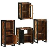 Bathroom Furniture Set 4 pcs Multicolour Solid Reclaimed Wood 3305691