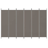 6-Panel Room Divider Anthracite 300x220 cm Fabric 350208