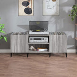 Record Cabinet Grey Sonoma 121x38x48 cm Engineered Wood 831939