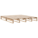 Bookcase Bed without Mattress 180x200 cm Super King Solid Wood Pine 3323968