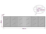 Gabion with 3.5 mm Wire and 5x2.5 cm Mesh 300x10x100 cm 3461568