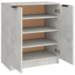 Shoe Cabinet Concrete Grey 59x35x70 cm Engineered Wood 811425