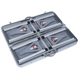 Folding Camping Table with 4 Seats Steel Aluminium 47686