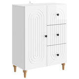 Sideboard High Gloss White 66 x 34.5 x 90 cm Engineered Wood 894169