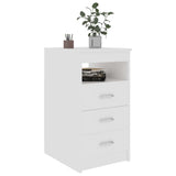 Drawer Cabinet White Engineered wood Compact Drawer Cabinet 801805