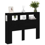 LED Headboard Black Oak 140 x 18.5 x 103.5 cm Engineered Wood 862212