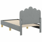 Toddler Bed Frame with Headboard Light Grey 70 x 140 cm Fabric 42011039