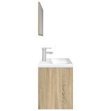 ZNTS 3 Piece Bathroom Furniture Set Sonoma Oak Engineered Wood 3325019