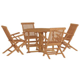 Outdoor Dining Set Natural Teak Solid Teak wood Medium Foldable 3096575